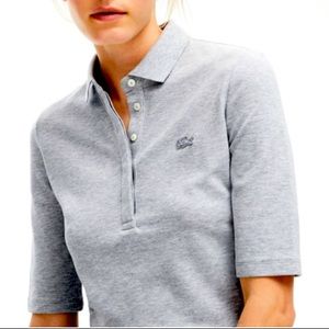 Lacoste, Slim fit pique stretch mid length polo